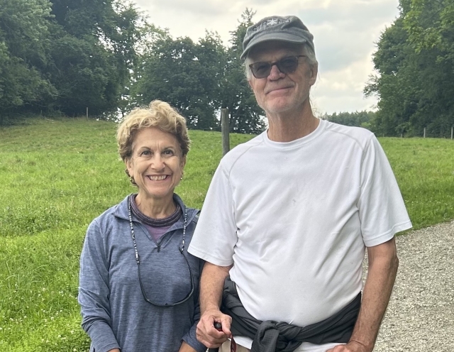 Kathy and David Leo-Nyquist on the walking trail