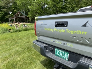 The Vermont Foodbank delivers harvested produce to community partner sites in Chittenden County, like childcare centers and senior centers.