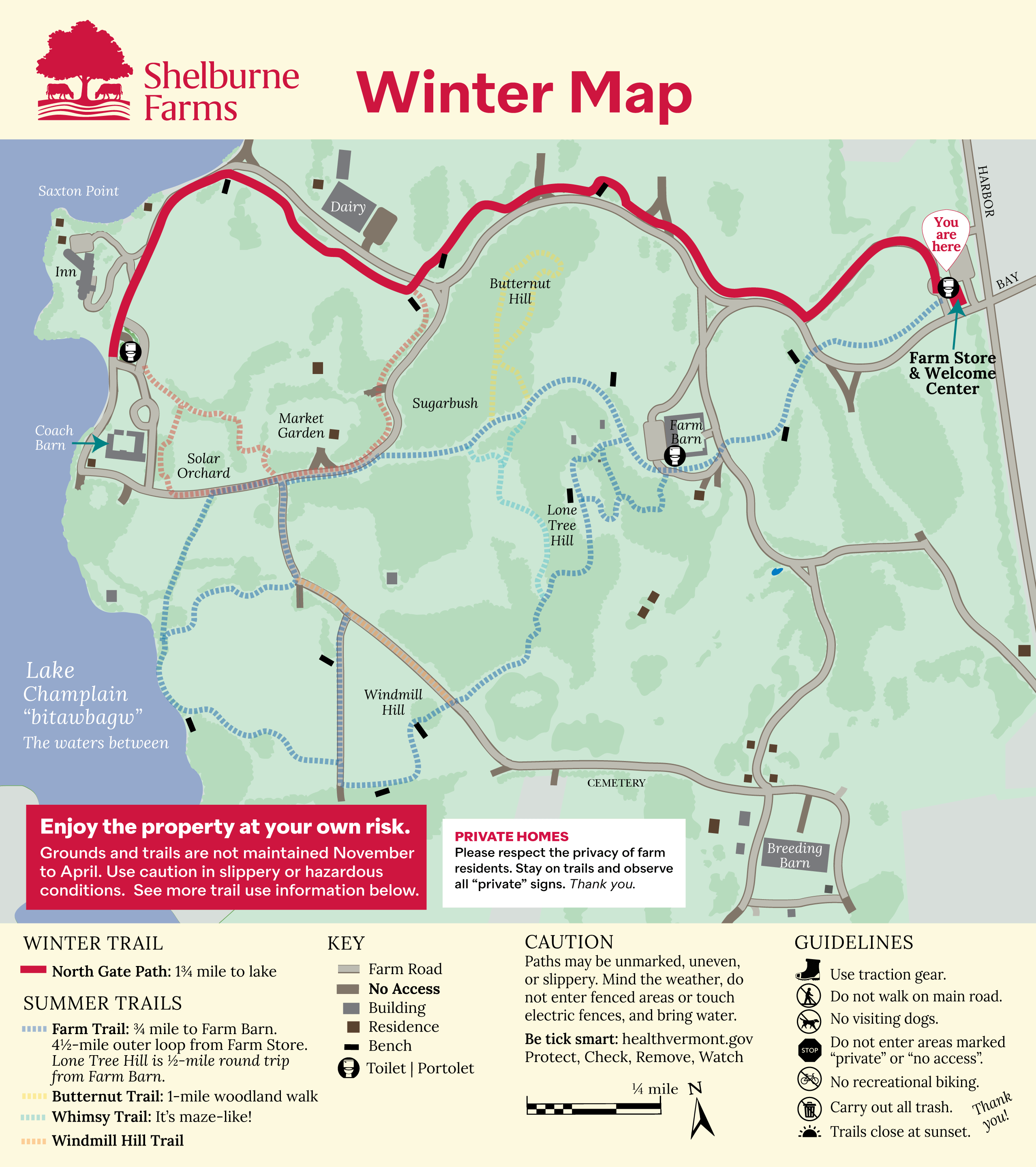 Shelburne Farms walking trail map