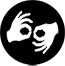Symbol for American Sign Language interpretation