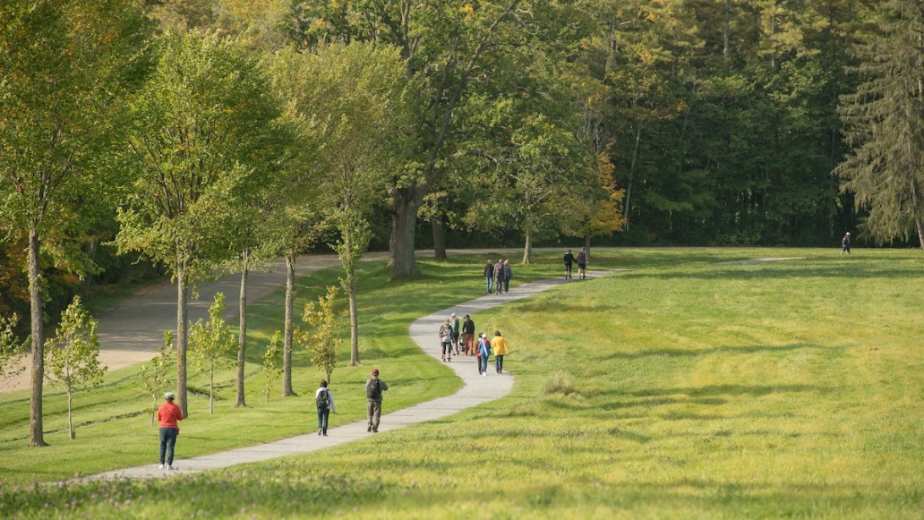 Walkers on Farm Store Trail