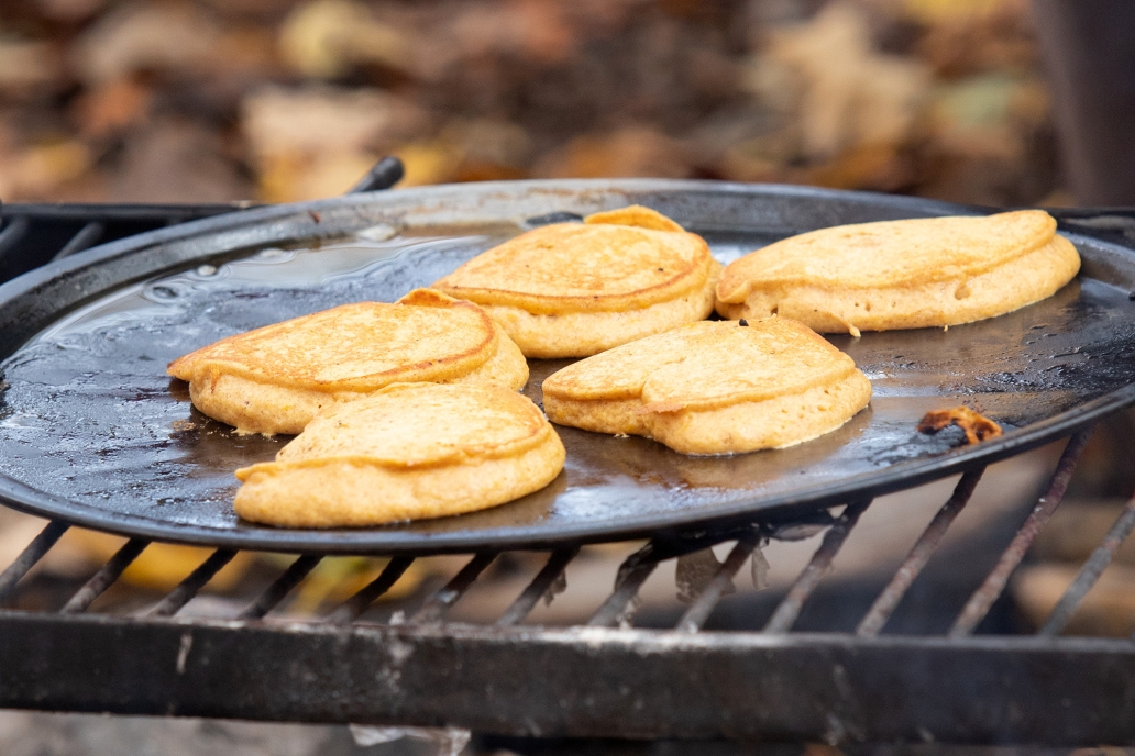 pancake on open fire