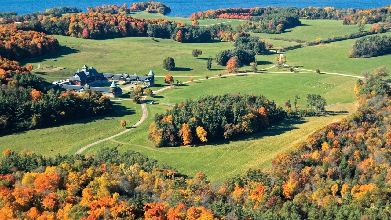 Aerial View of Shelburne Farms