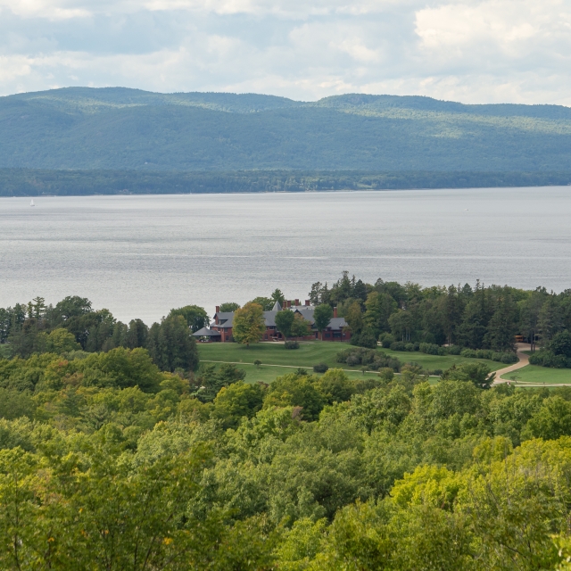 Lake Champlain in the distance