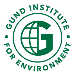 Green logo with text that reads "Gund Institute for Environment"