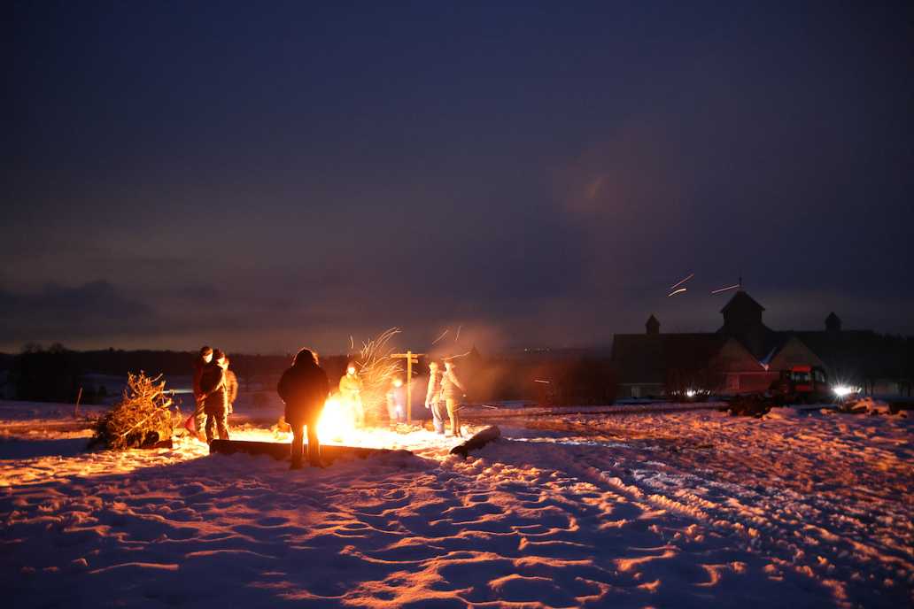 campfire at Farm Barn