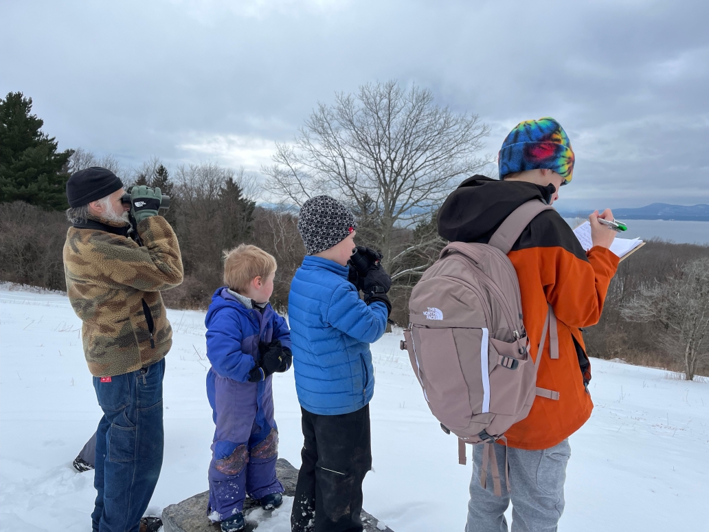 photo of kids at bird walk