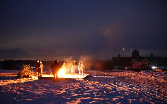 campfire at Farm Barn