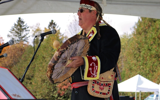 drumming on stage at IDP