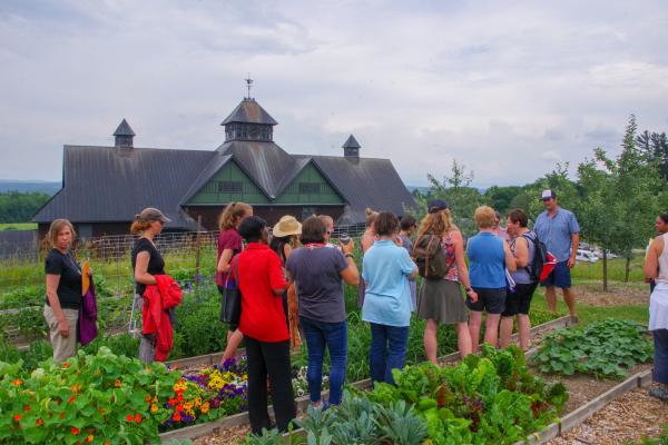 A tour of the Education Garden with Shelburne Farms educator Jed Norris. Photo by Steve Mease.