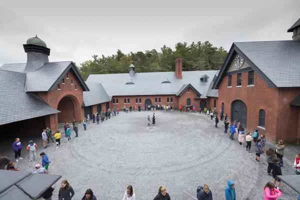 The historic Coach Barn is home to the Shelburne Farms Institute for Sustainable Schools, a hub for professional learning programs for PreK-12 educators. Photo by Marshall Webb for Shelburne Farms.